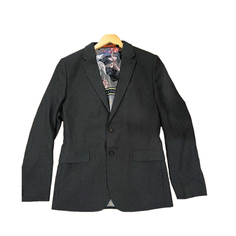 Ted Baker London Blazer men’s size 42 luxury checkered black, gray suit jacket
